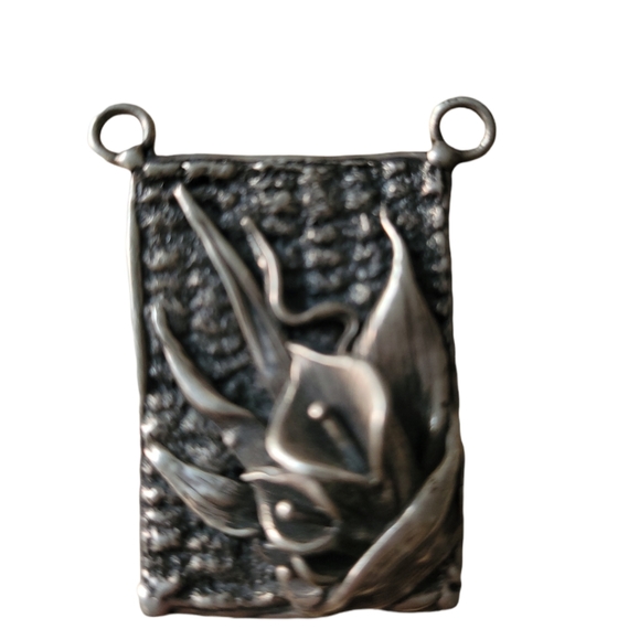 Calla lily rectangular pendant - Picture 1 of 6